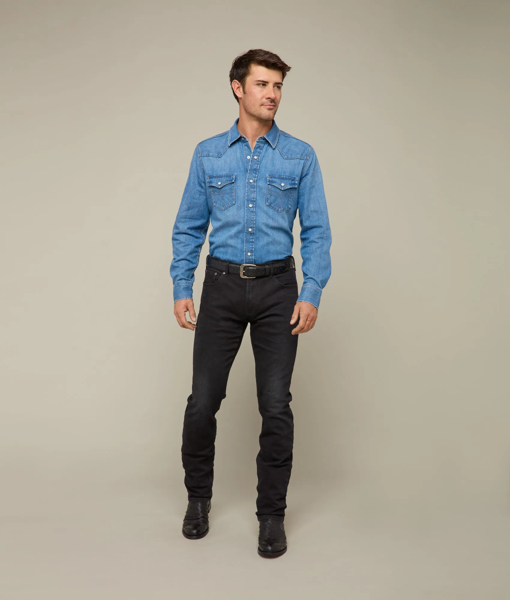 Jesse Men's Slim Straight Jean :: Oil Resin