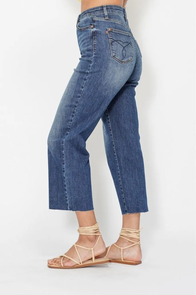 Judy Blue Embroidered Wide Leg Pant