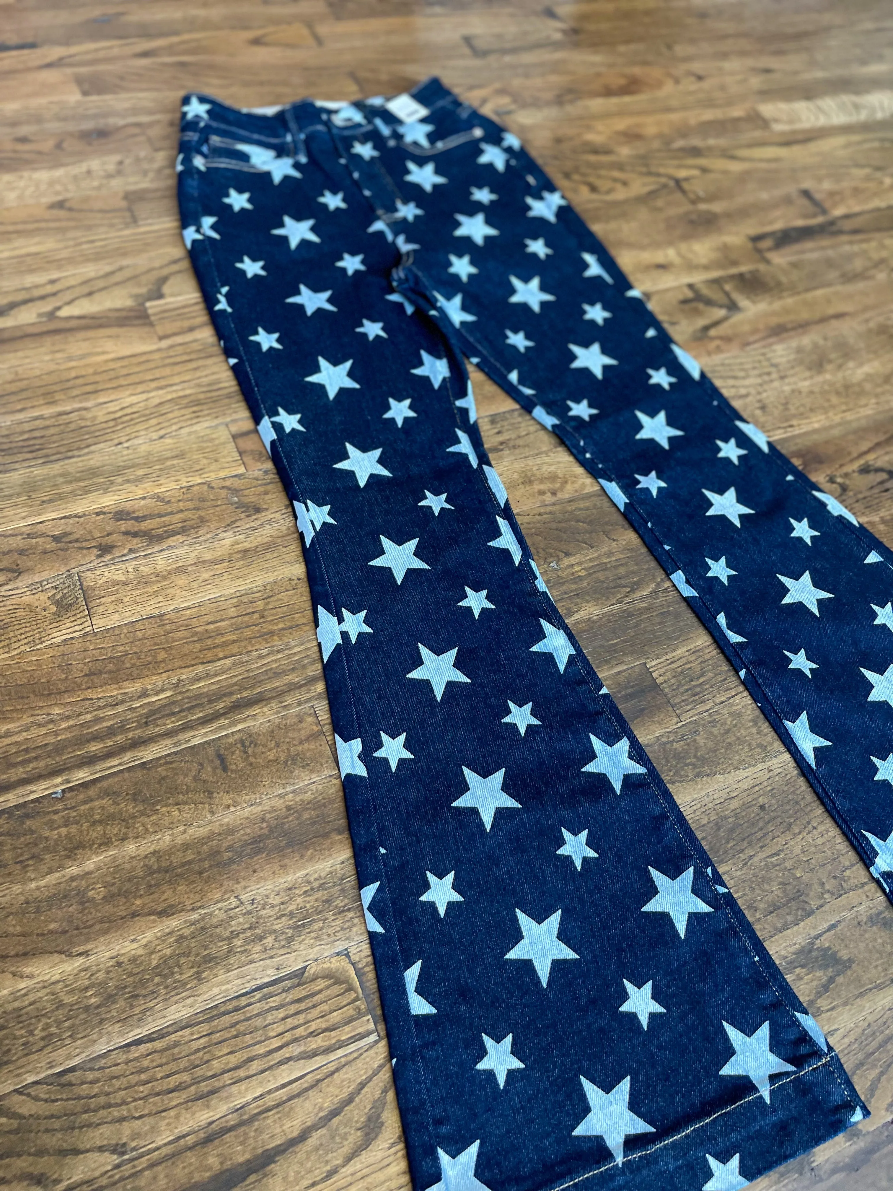 Judy Blue || Starry Nights High Waist Rinse Wash Flare Jean