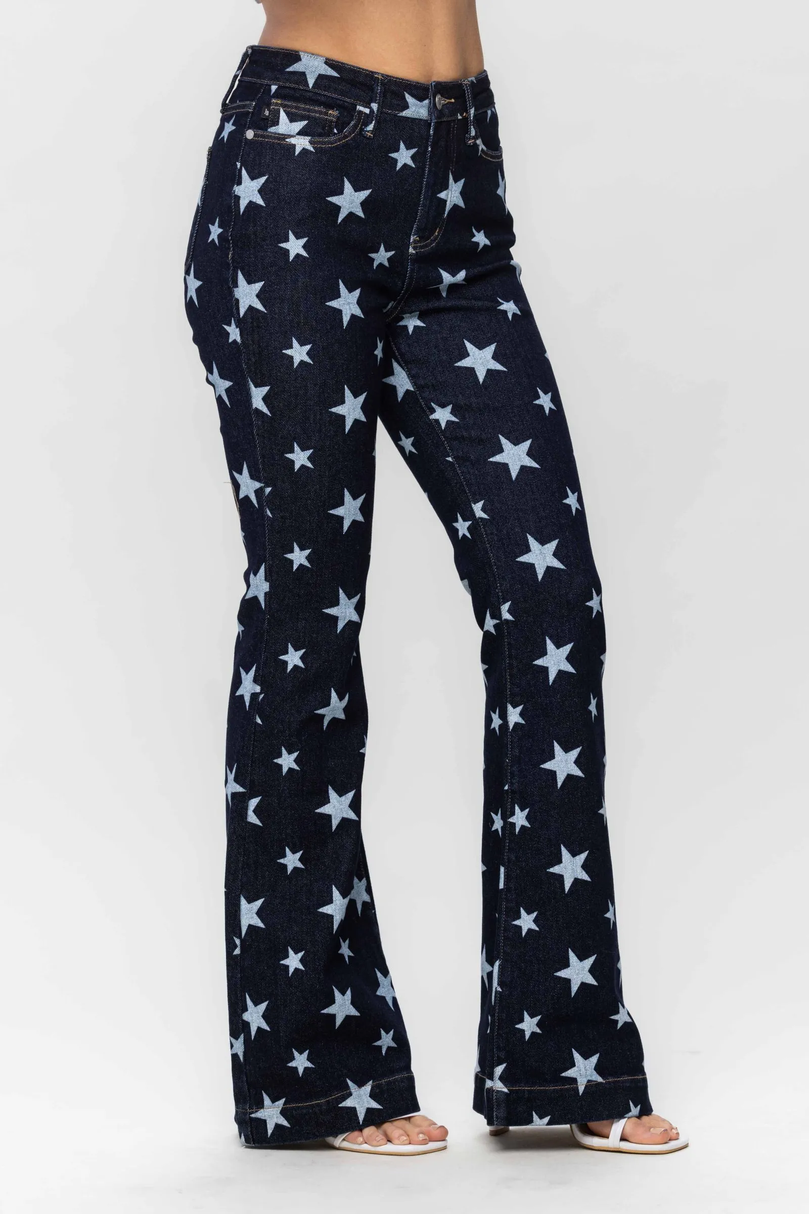Judy Blue || Starry Nights High Waist Rinse Wash Flare Jean