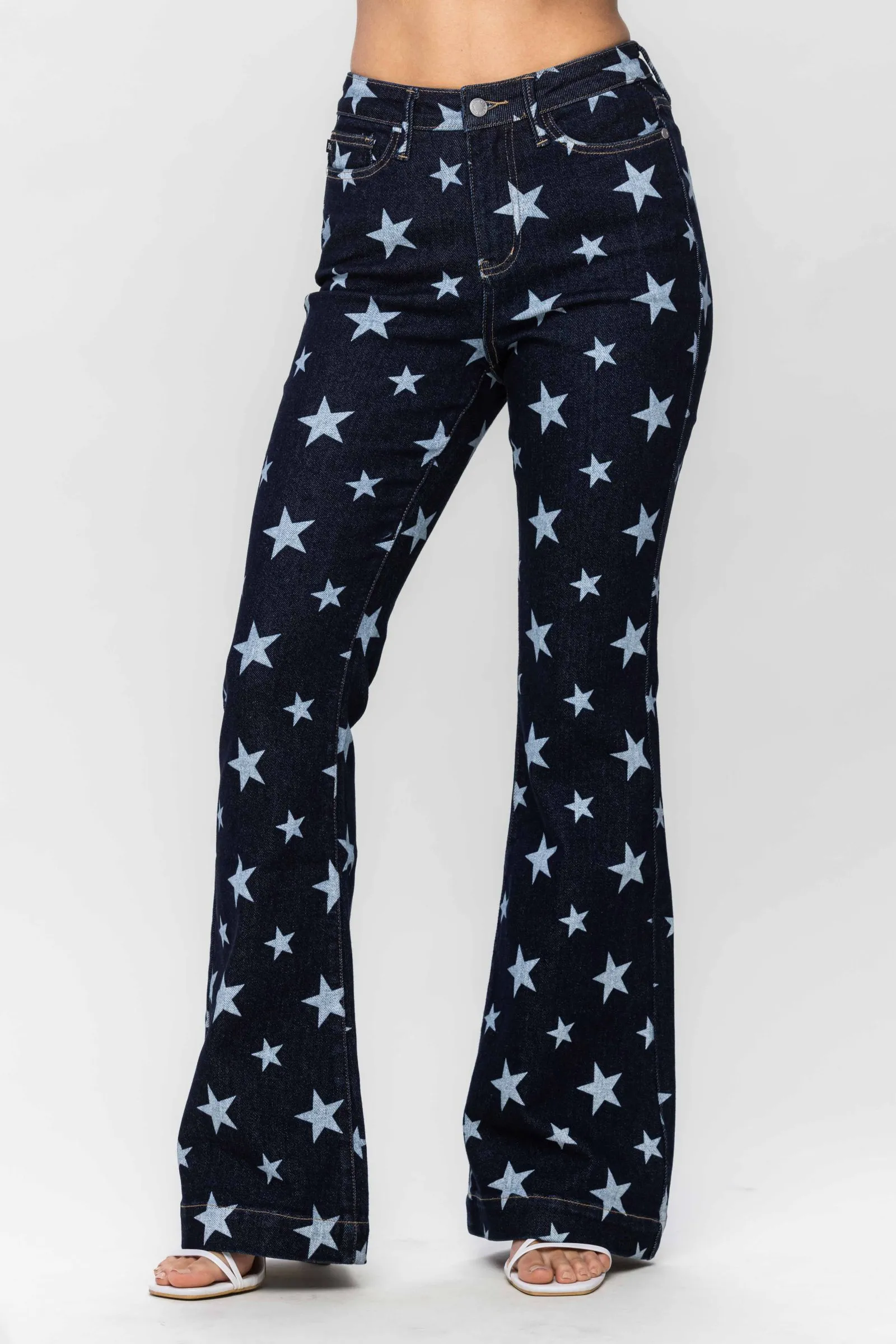 Judy Blue || Starry Nights High Waist Rinse Wash Flare Jean