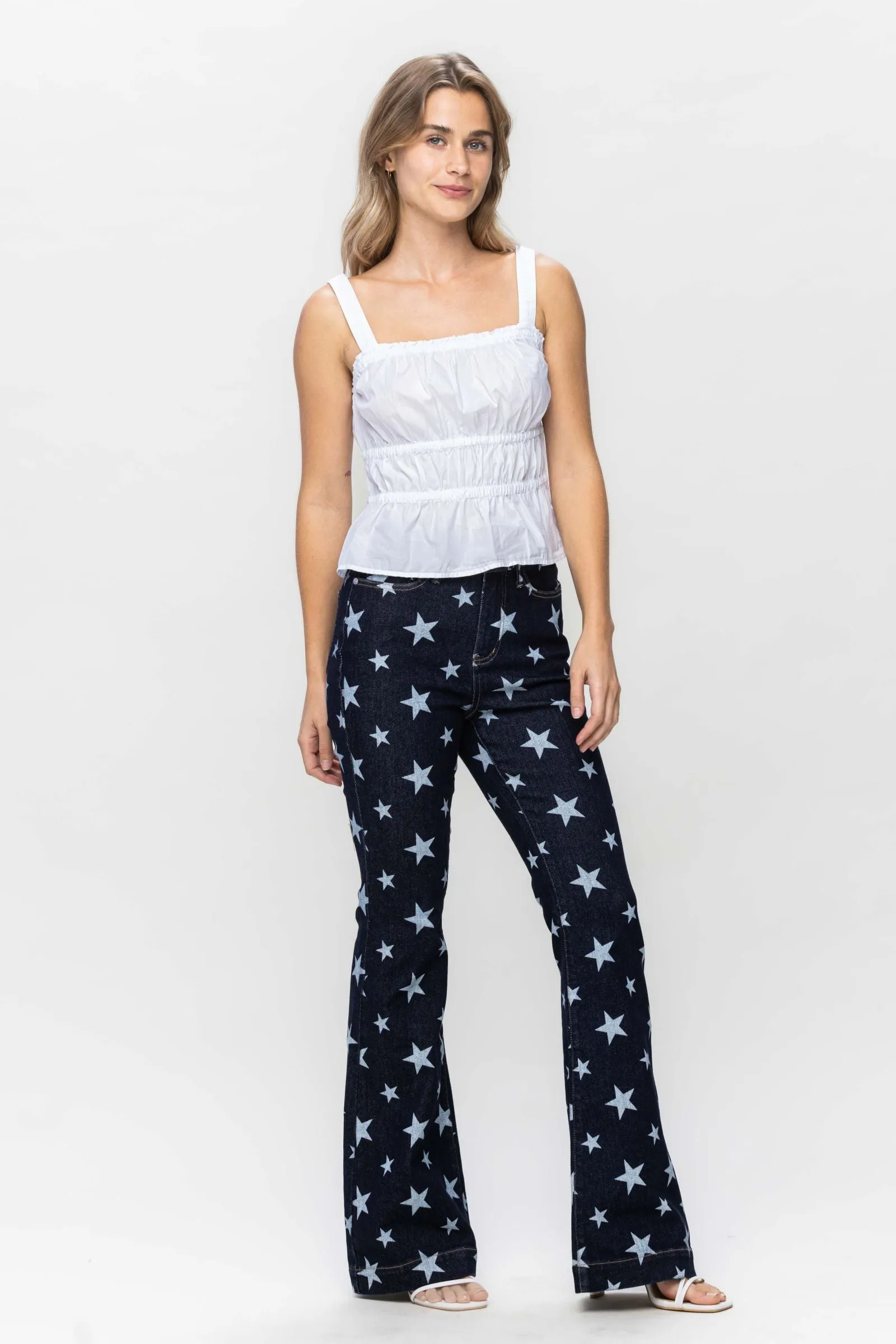 Judy Blue || Starry Nights High Waist Rinse Wash Flare Jean