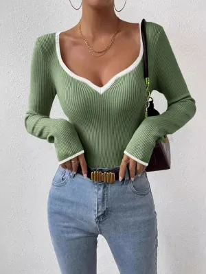 Kate Ribbed Long Sleeve Top