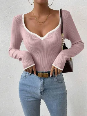 Kate Ribbed Long Sleeve Top