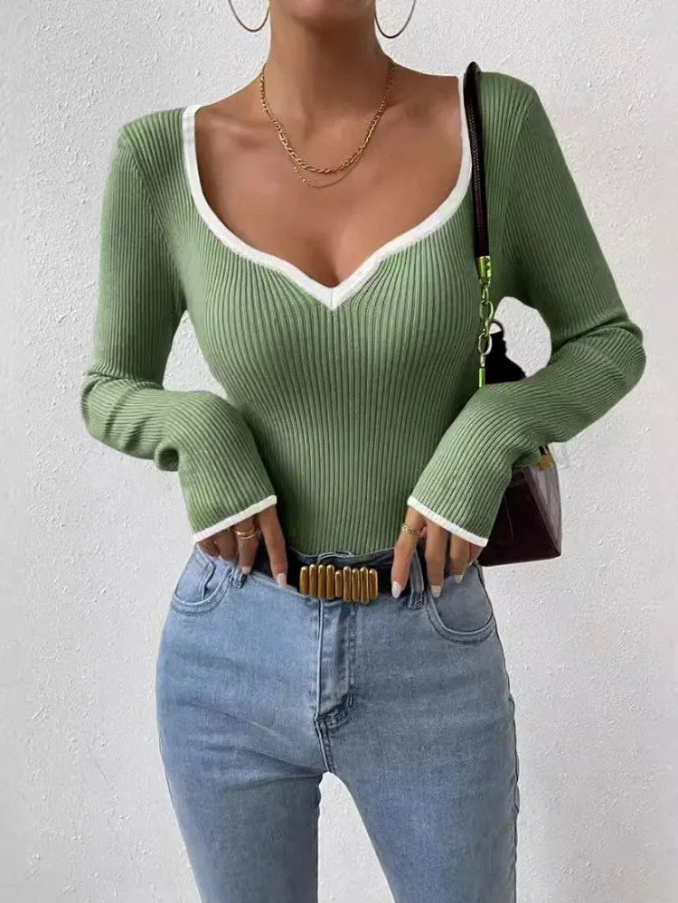 Kate Ribbed Long Sleeve Top