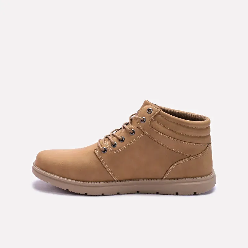 Khaki Suede Casual Boots 0160521