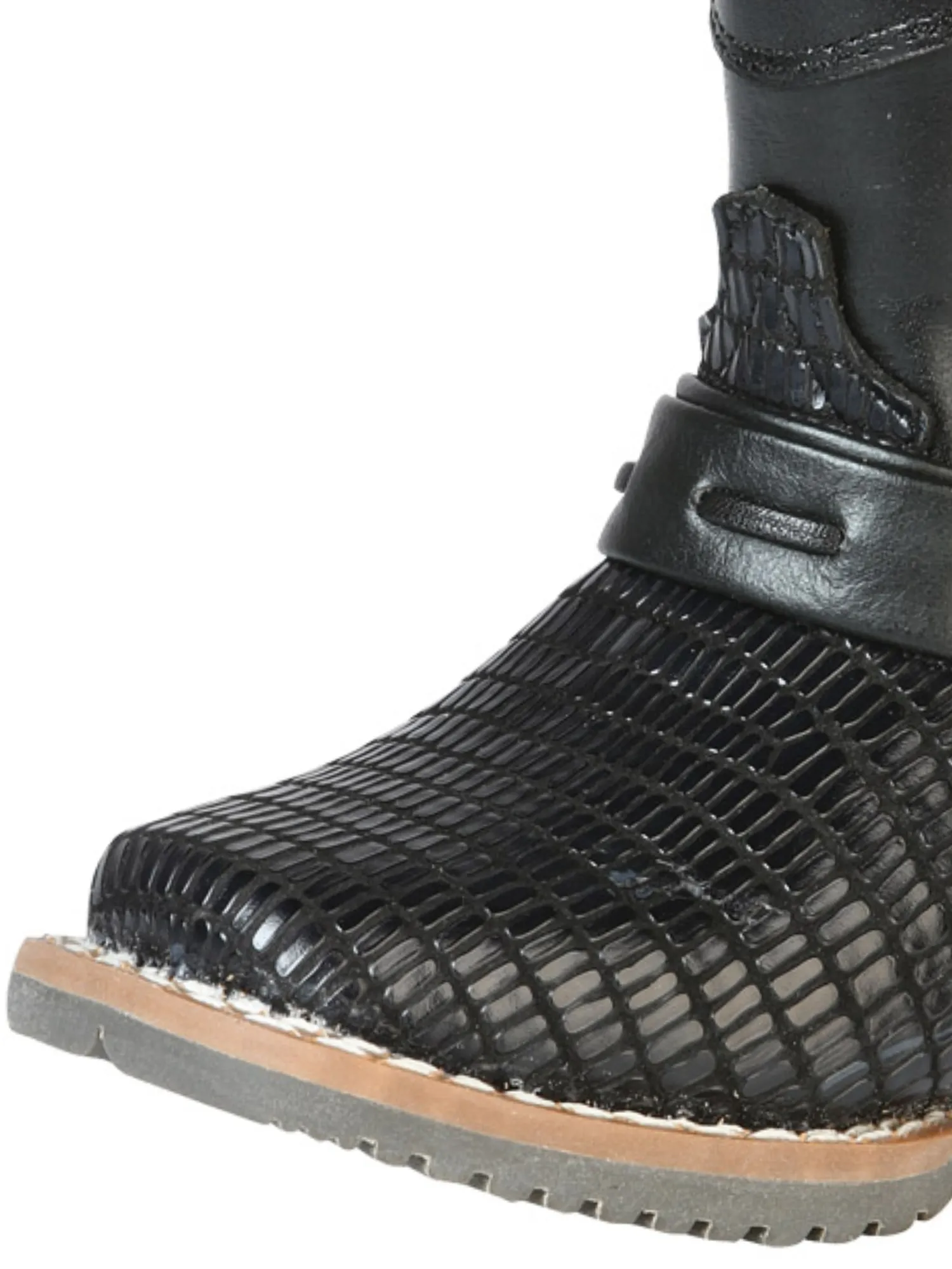 Kids - Botas Vaqueras de Arnes Imitacion de Lizard Grabado en Piel Vacuno para Bebes 'Jar Boots' - ID: 126578