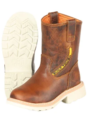 Kids - Botas Vaqueras Rodeo Clasicas de Piel Genuina para Niños 'Jar Boots' - ID: 126587
