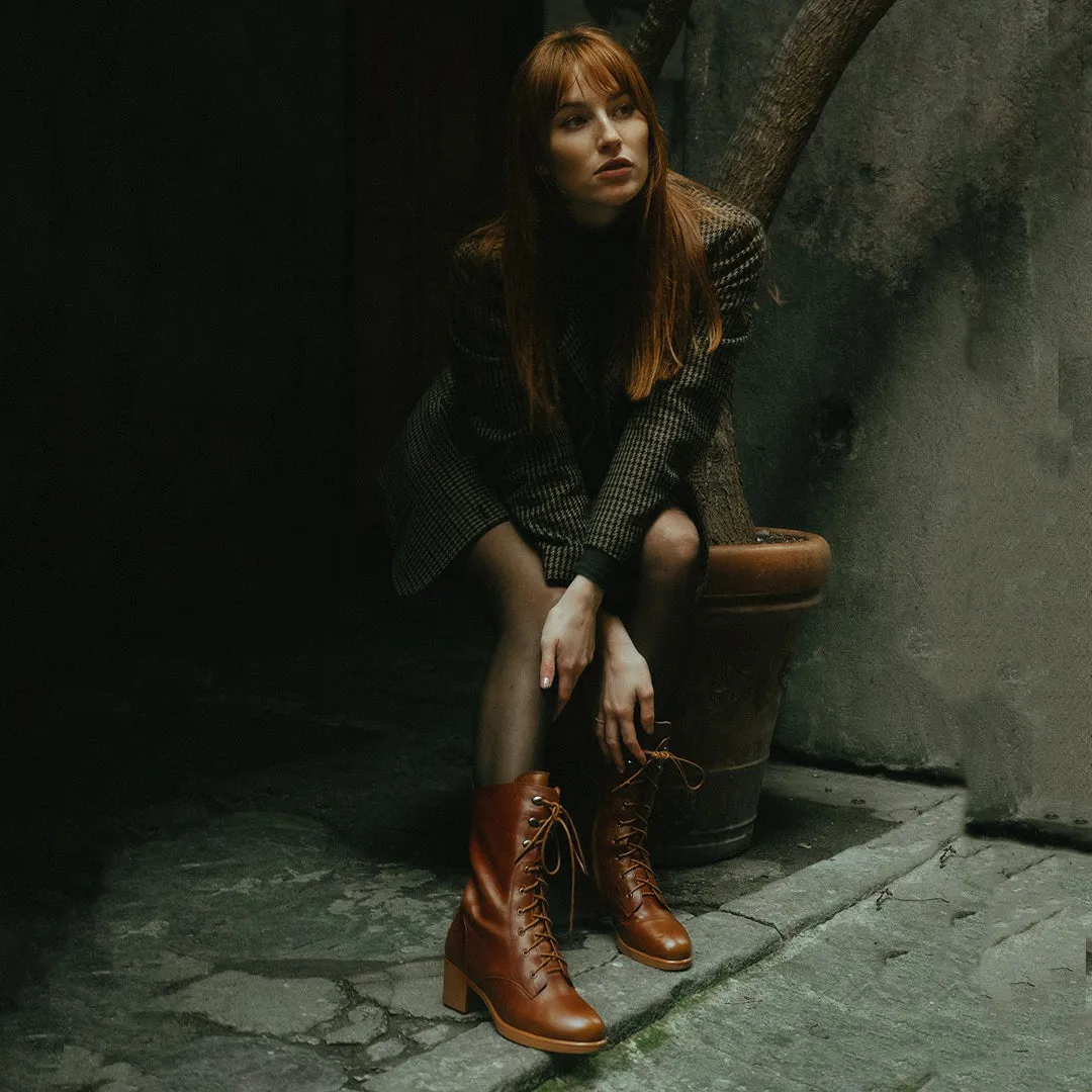 Lace-Up Knee Boots