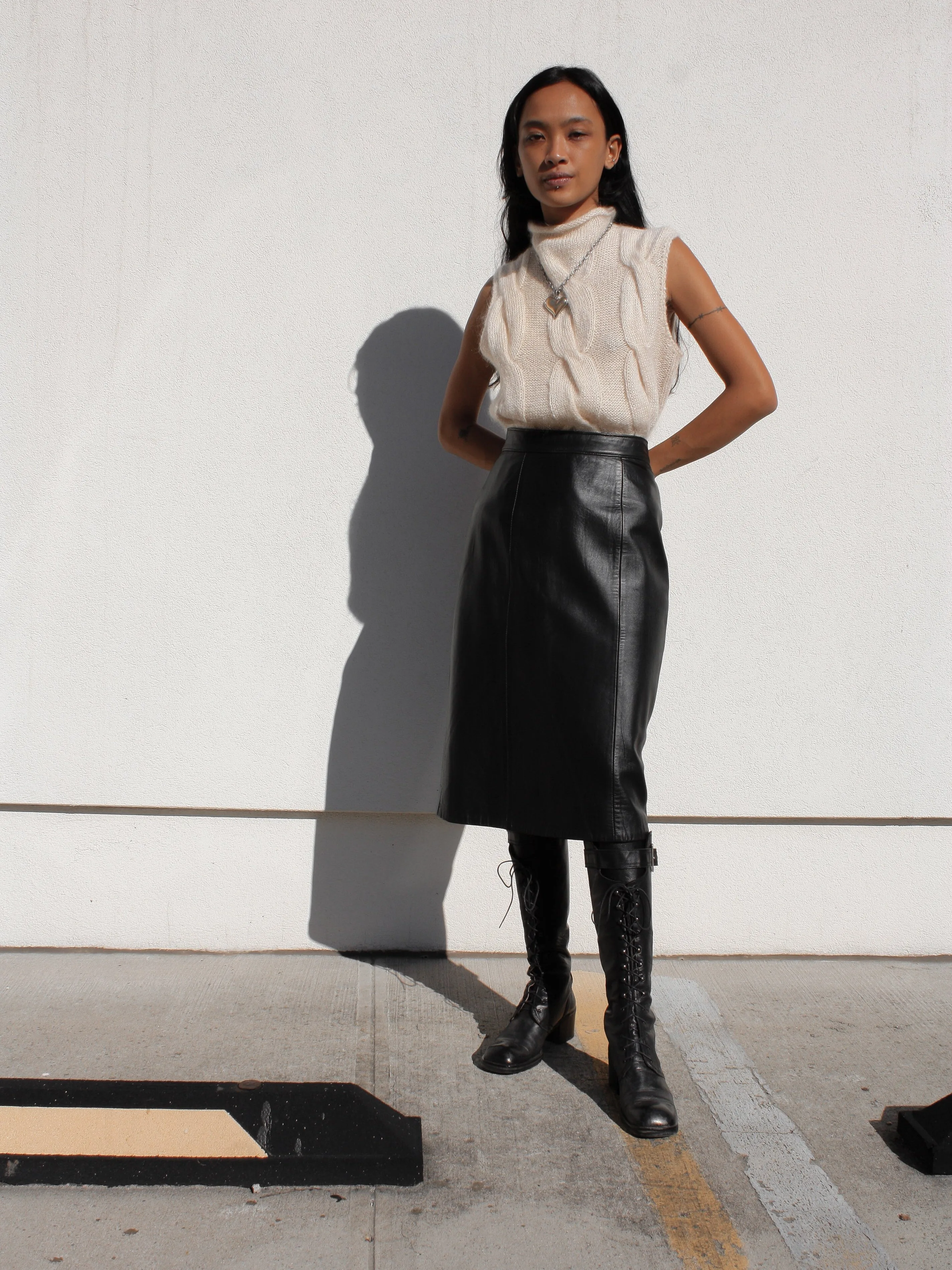 Lace-Up Knee Length Boots (8)