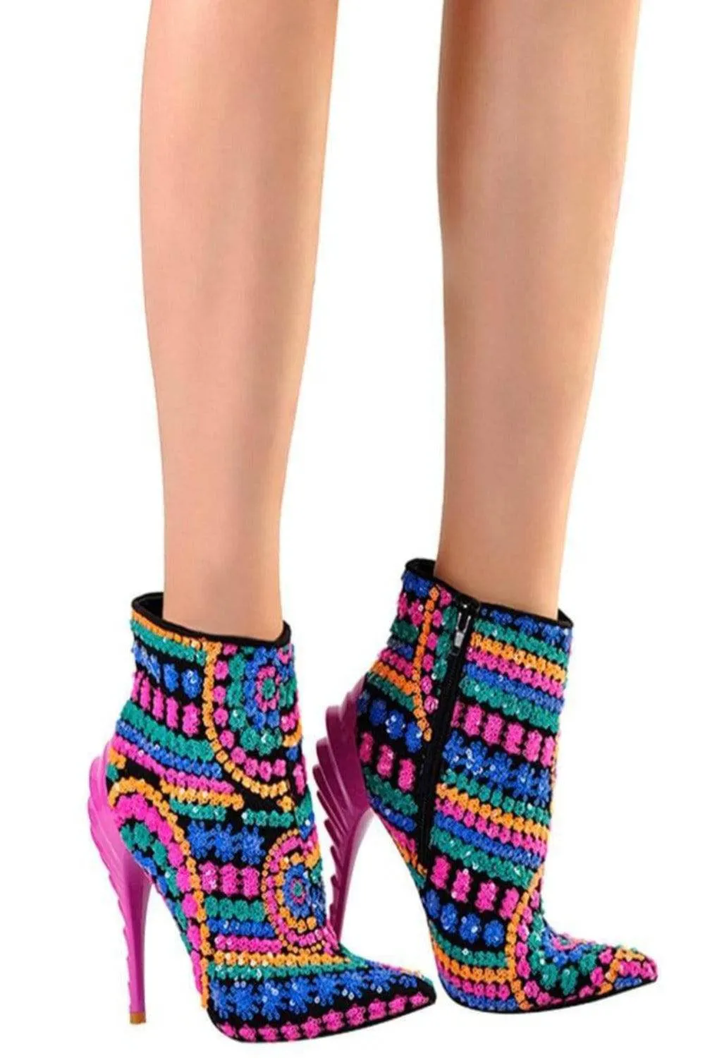 Lady Chick Pink Ankle Boots