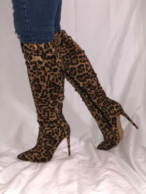 Leopard Knee High Boots ***FINAL SALE ITEM***