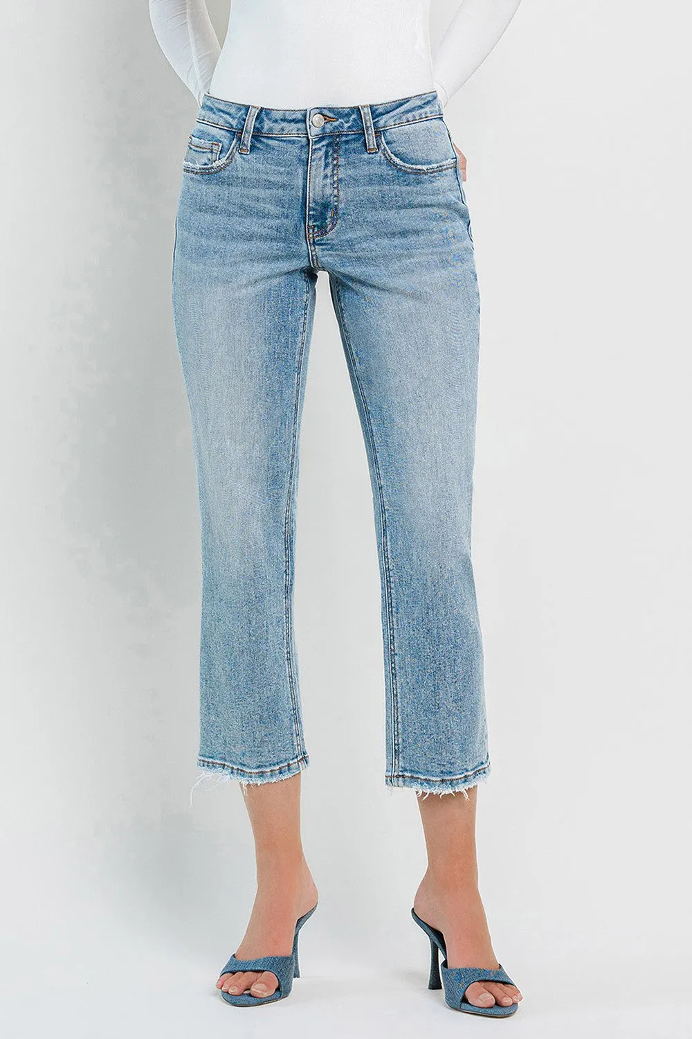 Lovervet High Rise Crop Straight Jeans