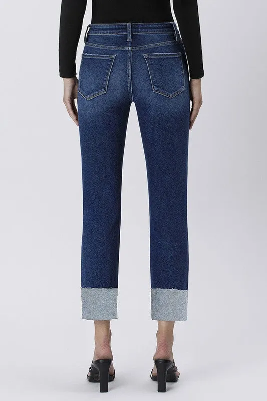 Lovervet High Rise Cuff Slim Straight