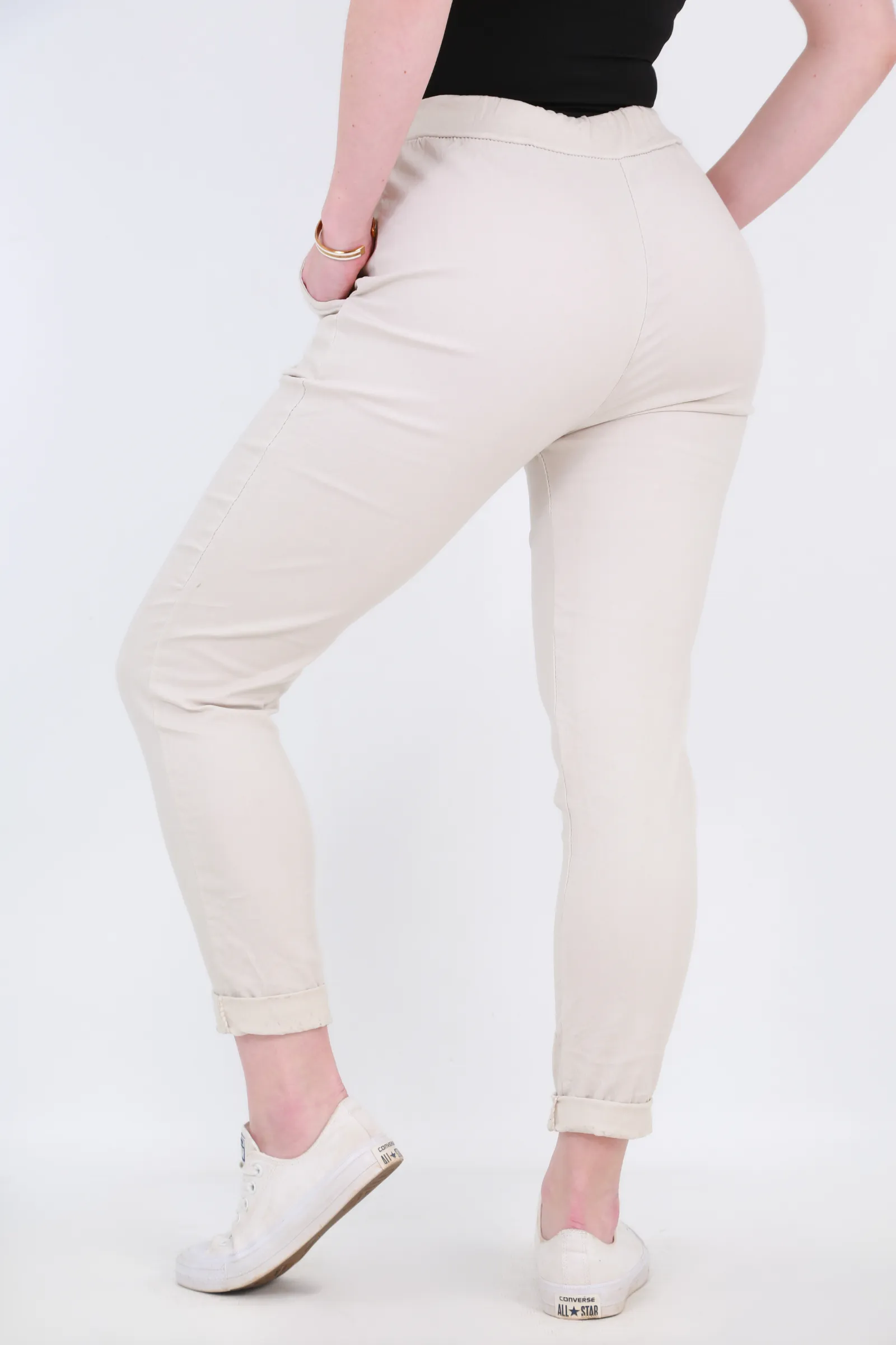 Made in Italy Magic Pants-Cream