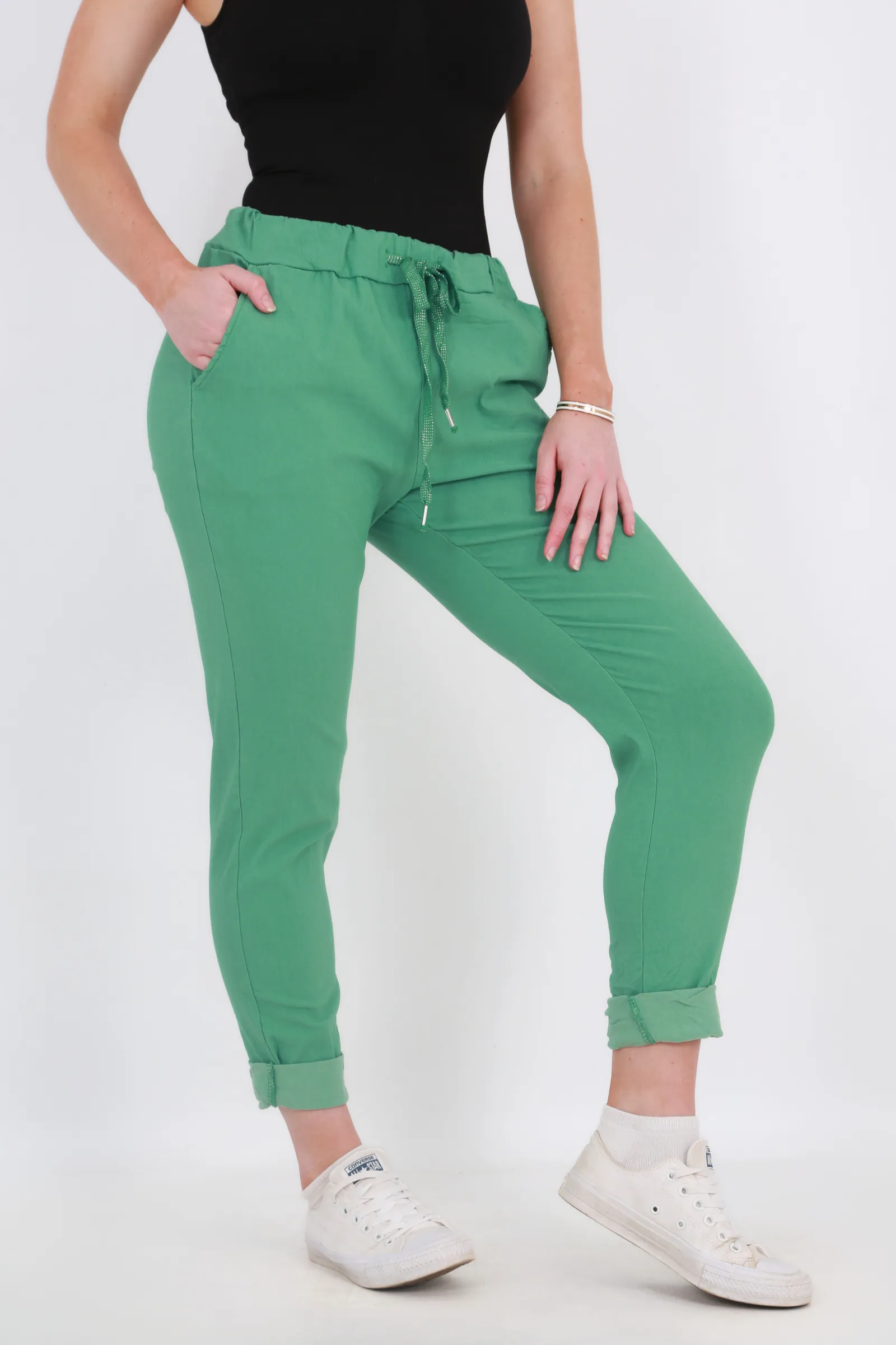 Made in Italy Magic Pants- Green