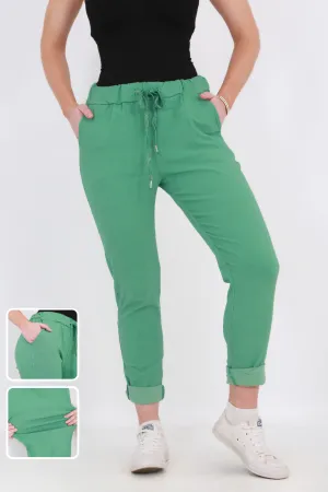 Made in Italy Magic Pants- Green