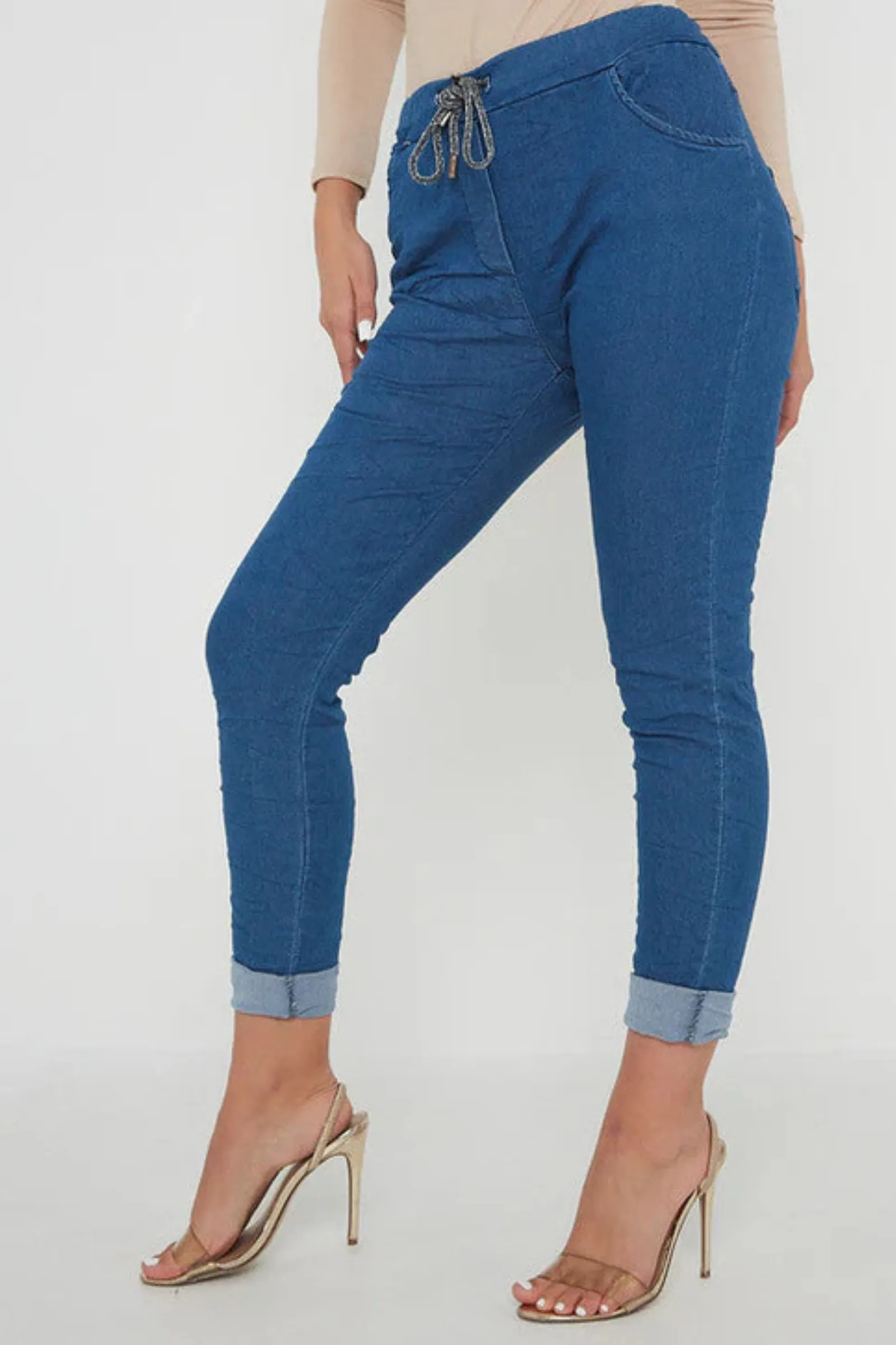 Made in Italy Magic Pants-Light Blue denim