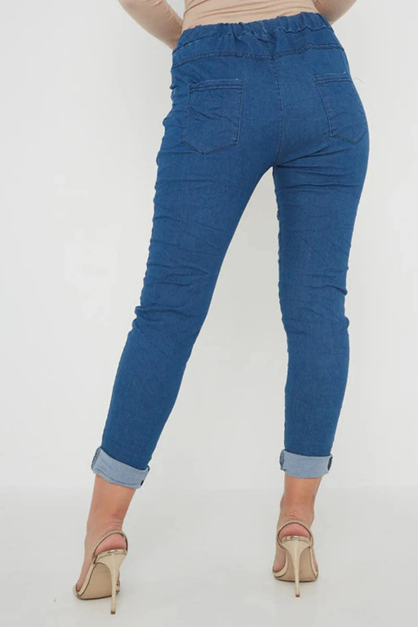 Made in Italy Magic Pants-Light Blue denim
