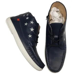 Marc Joseph | NIB Houston Bootie Navy Napa Leather Lace Up Boots Boy's 5.5