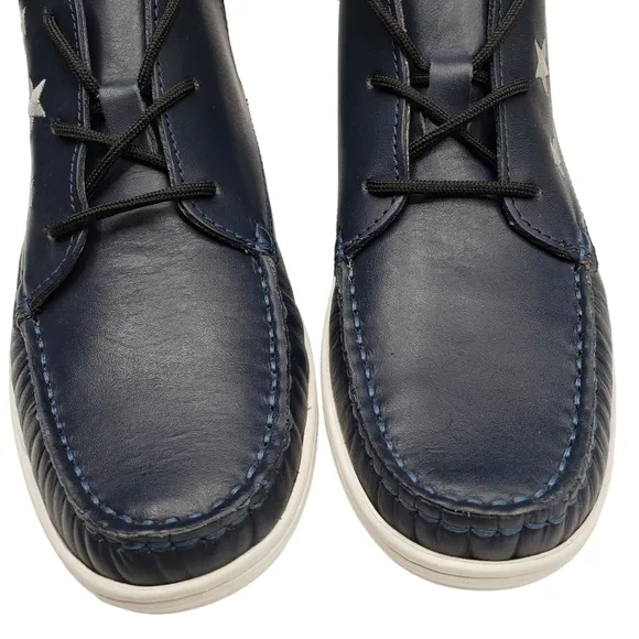 Marc Joseph | NIB Houston Bootie Navy Napa Leather Lace Up Boots Boy's 5.5
