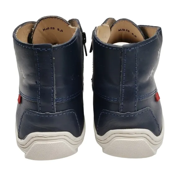 Marc Joseph | NIB Houston Bootie Navy Napa Leather Lace Up Boots Boy's 5.5