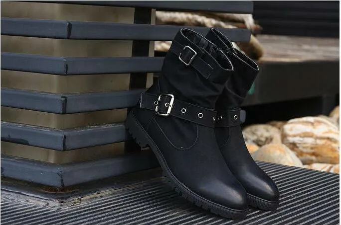 Men's Buckle Fashion Boots