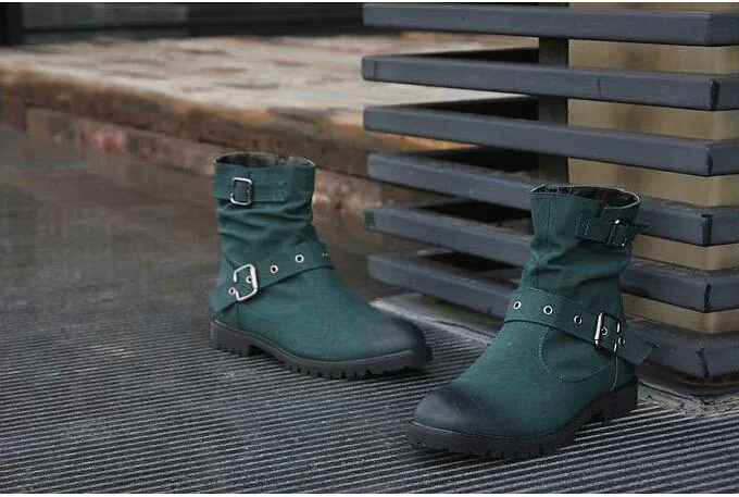 Men's Buckle Fashion Boots