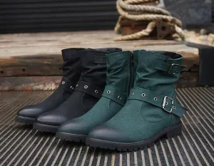 Men's Buckle Fashion Boots