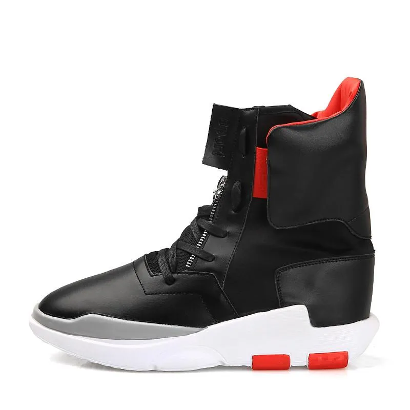 Men's Front Zip High Tops In 3 Colors