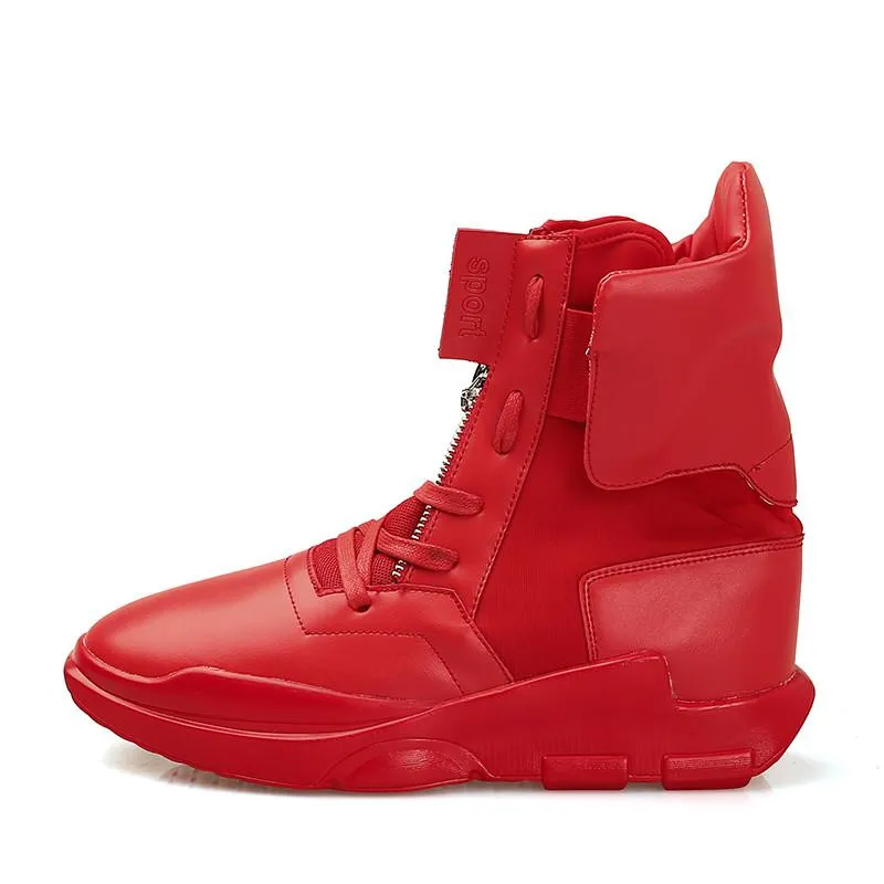 Men's Front Zip High Tops In 3 Colors