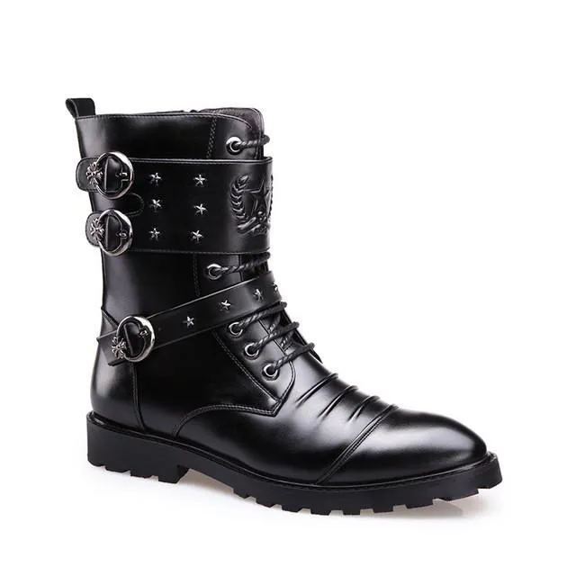 Men's Leather Rivet Style Boots
