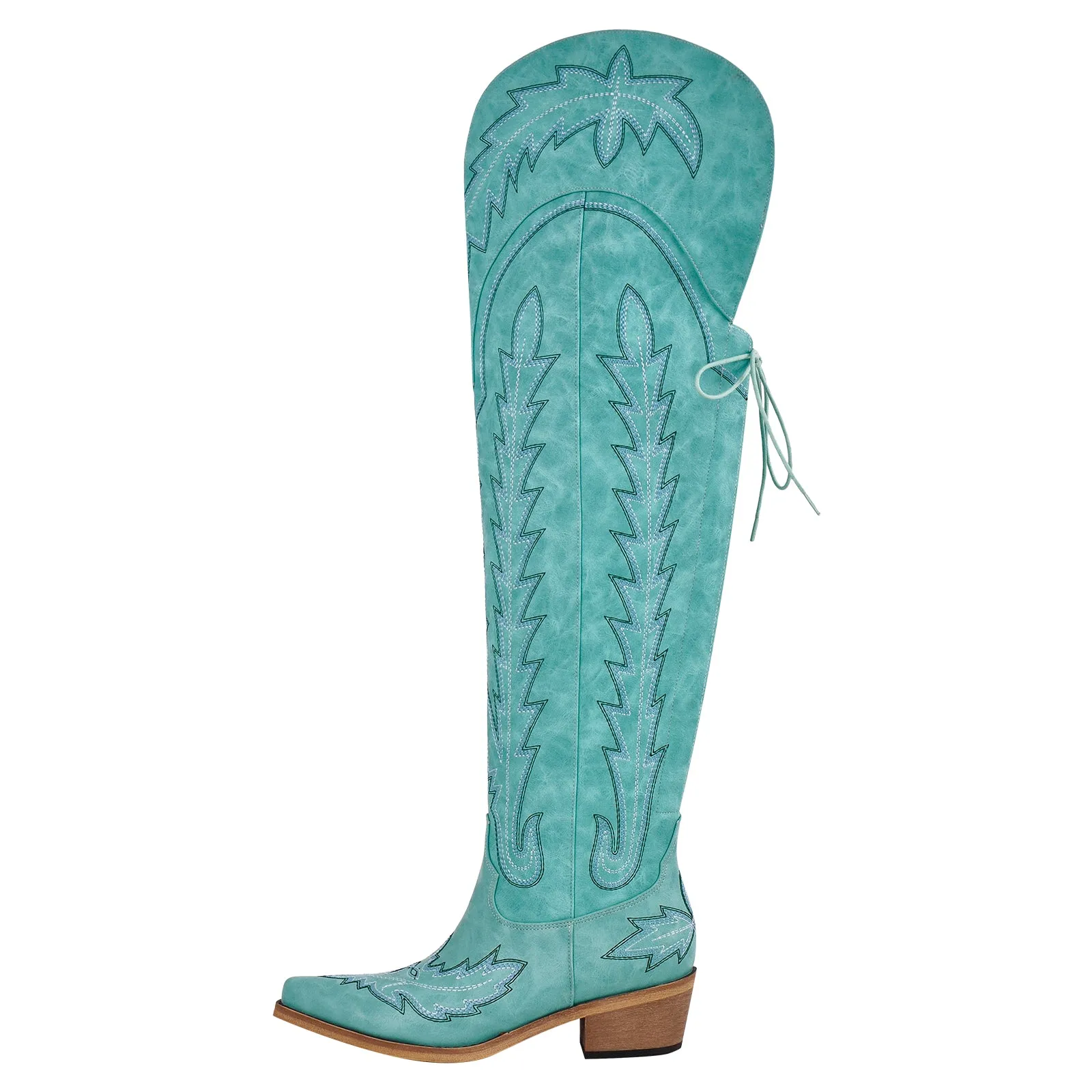 Missheel Western Boots Over The Knee Embroidered Boots
