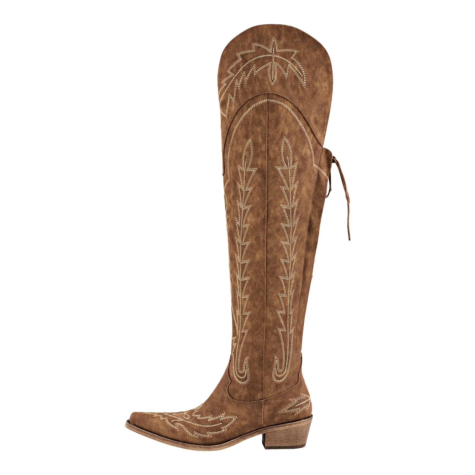 Missheel Western Boots Over The Knee Embroidered Boots