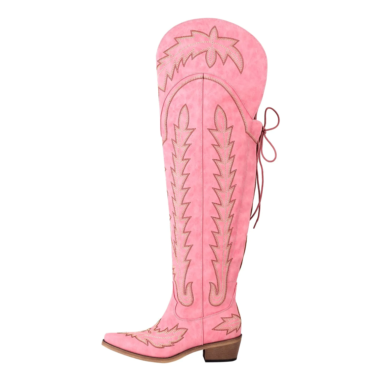 Missheel Western Boots Over The Knee Embroidered Boots