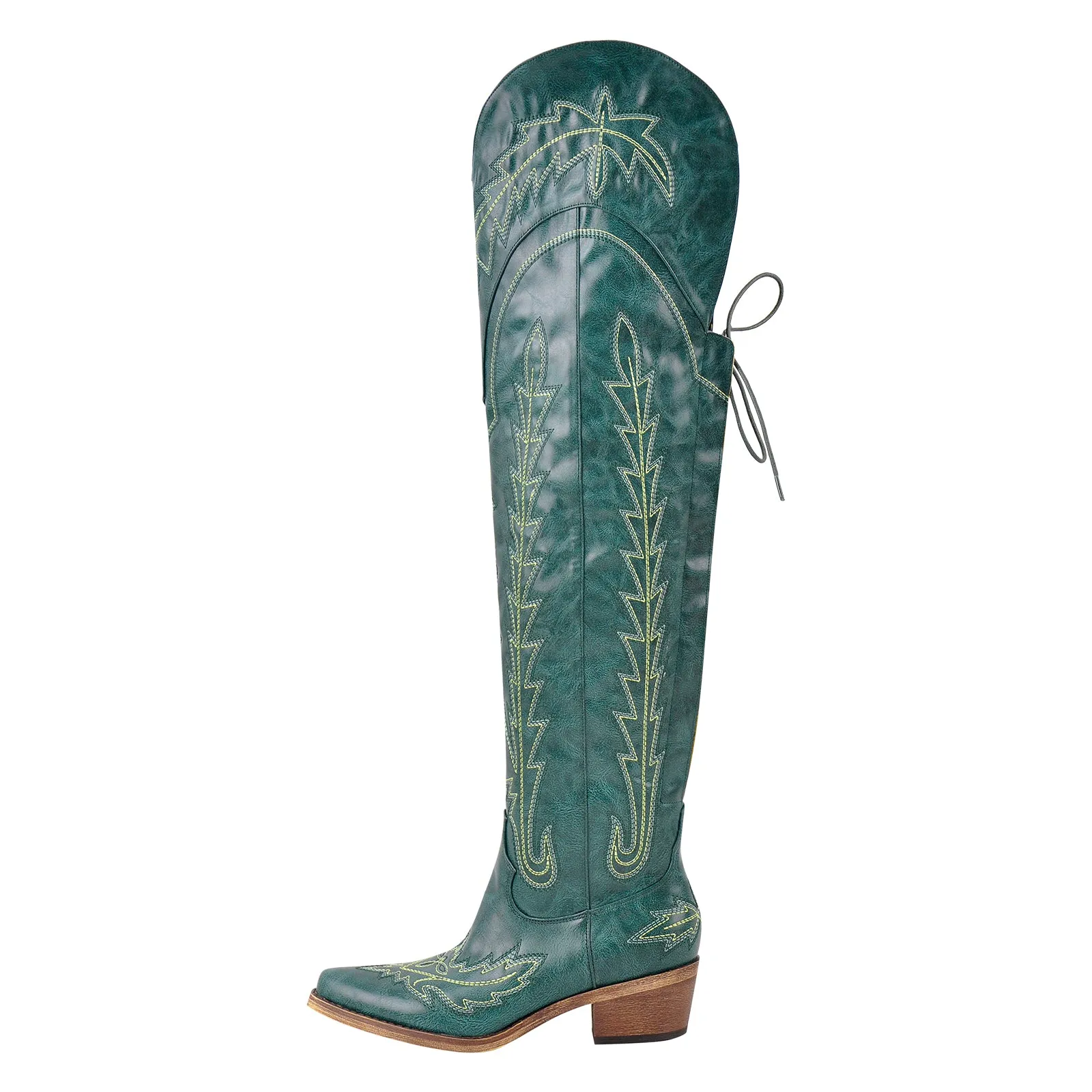 Missheel Western Boots Over The Knee Embroidered Boots