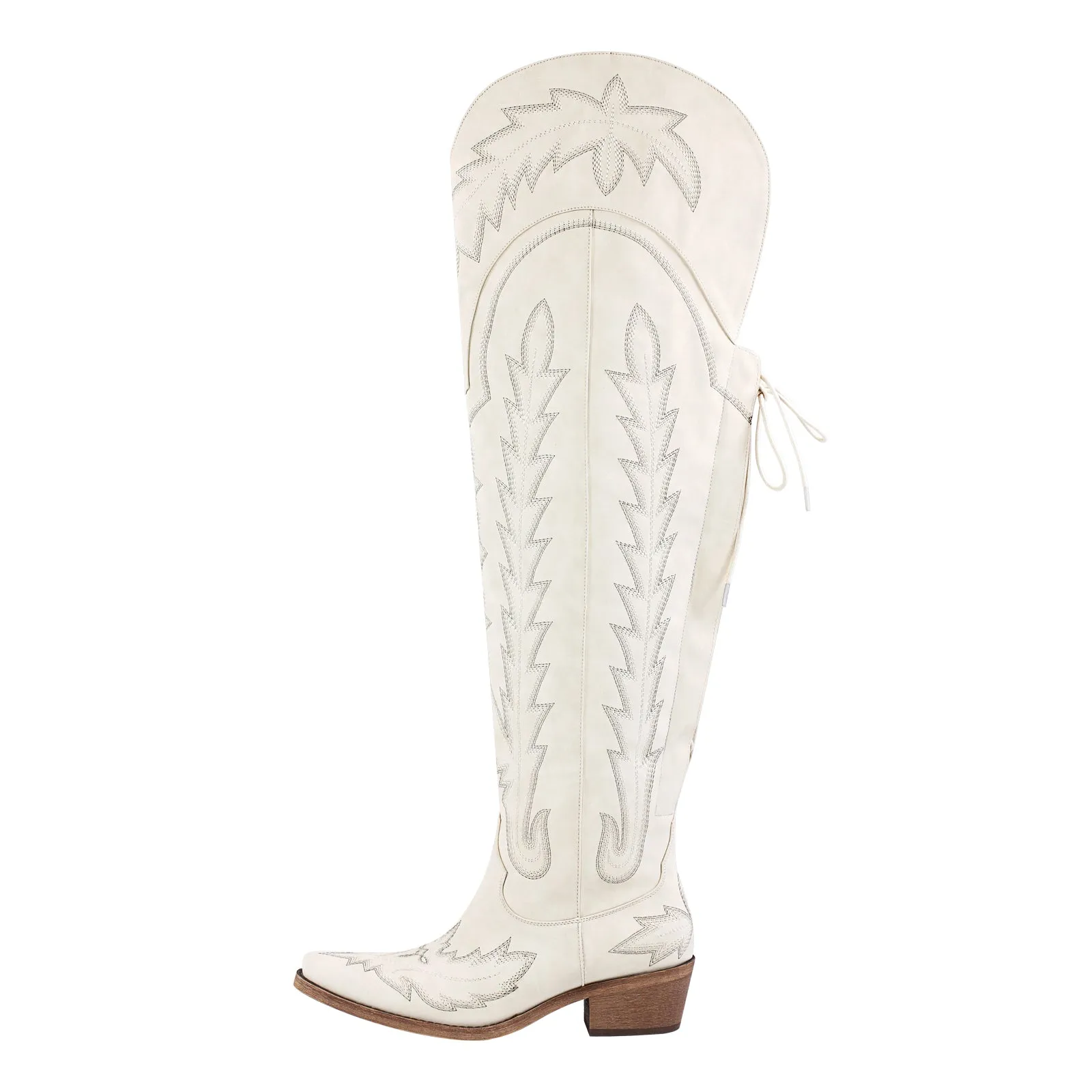 Missheel Western Boots Over The Knee Embroidered Boots
