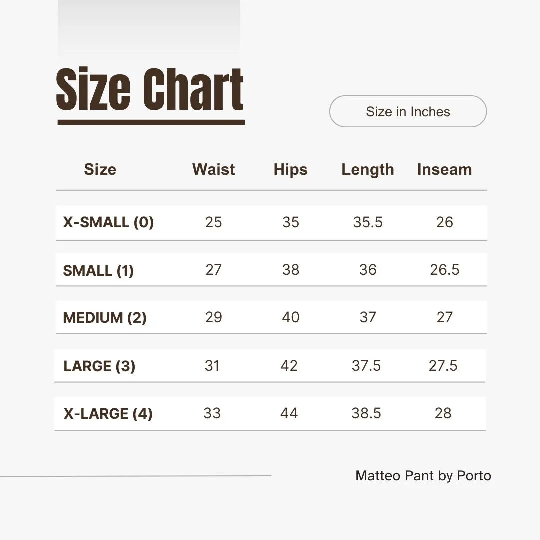 NEW! Matteo Pant in Black by Porto