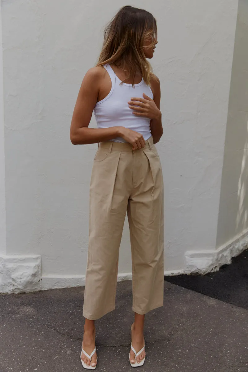 Otto Poplin Pants - Tan