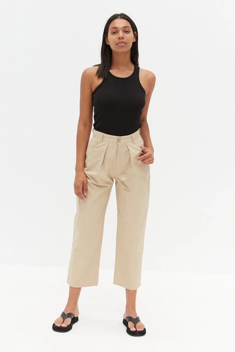 Otto Poplin Pants - Tan