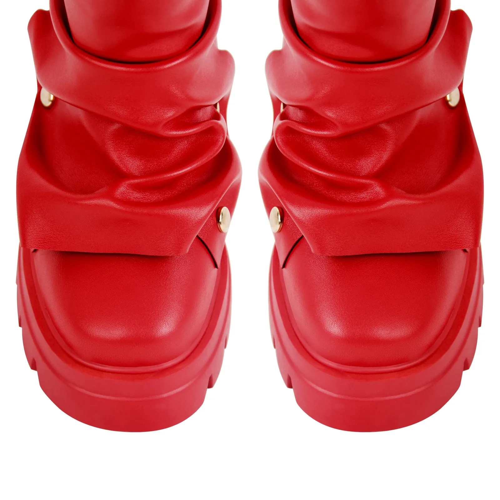 Platform Removable Chunky Heel Ankle Boots