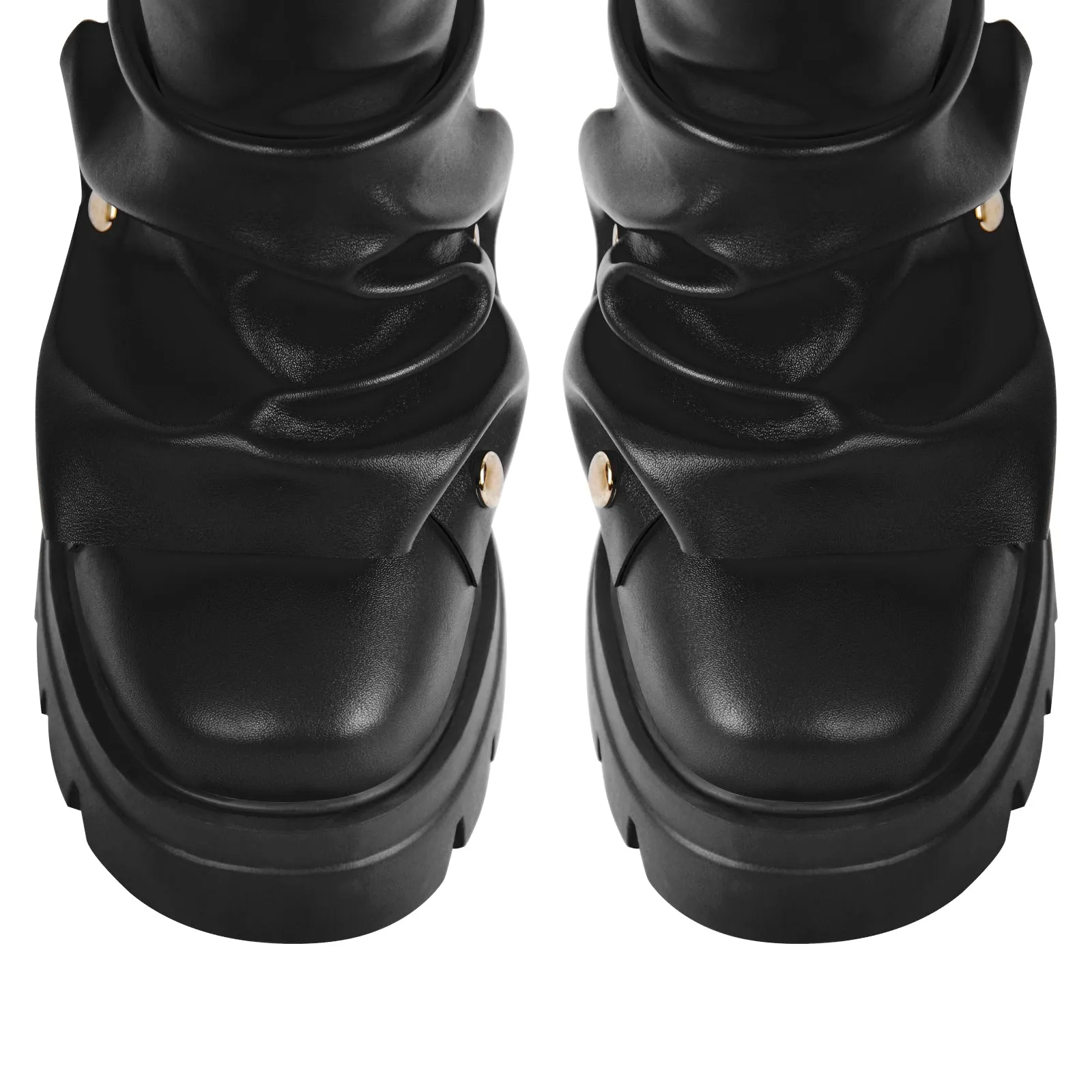 Platform Removable Chunky Heel Ankle Boots