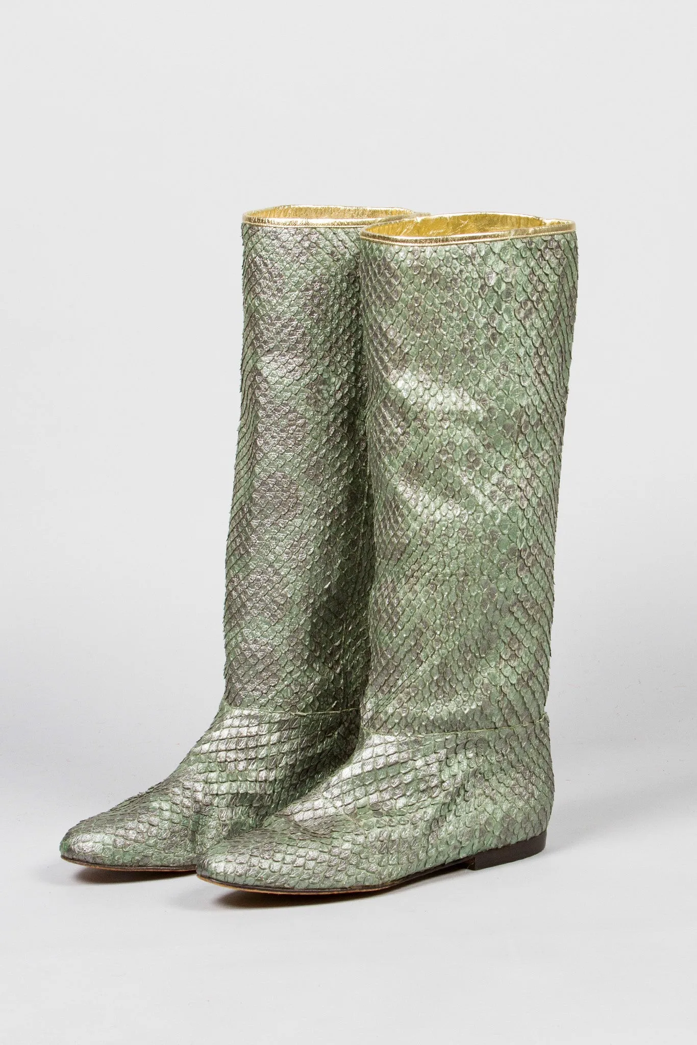 Python Flat Boots