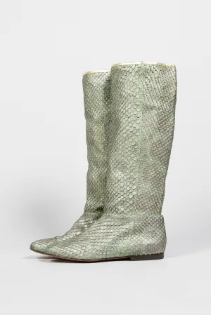 Python Flat Boots