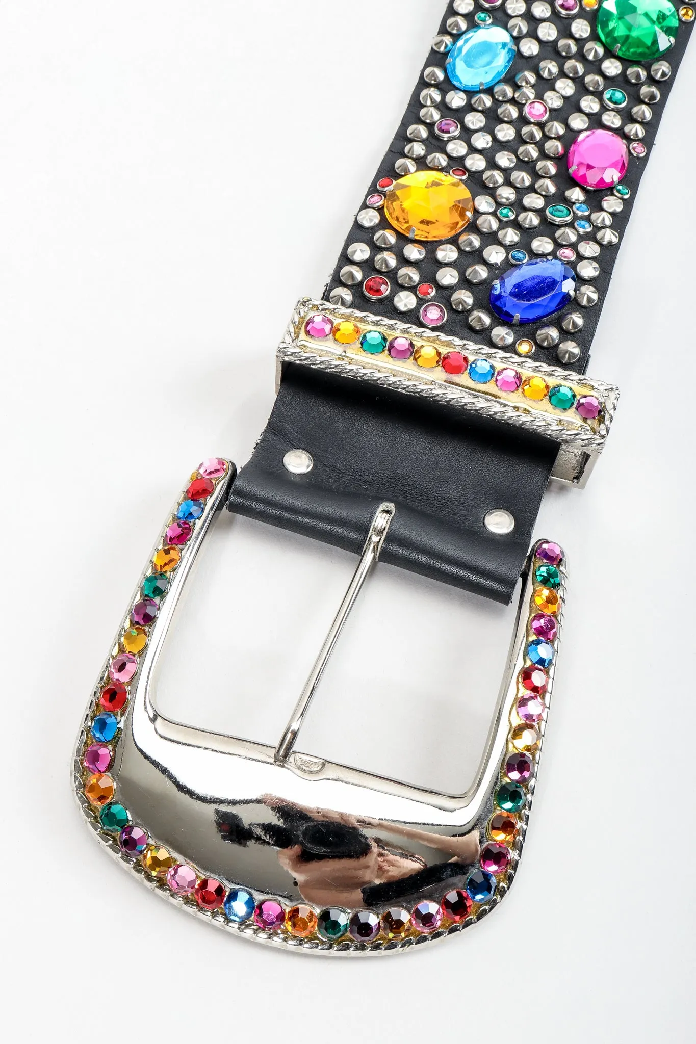 Rainbow Jewel Studded Belt