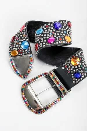Rainbow Jewel Studded Belt
