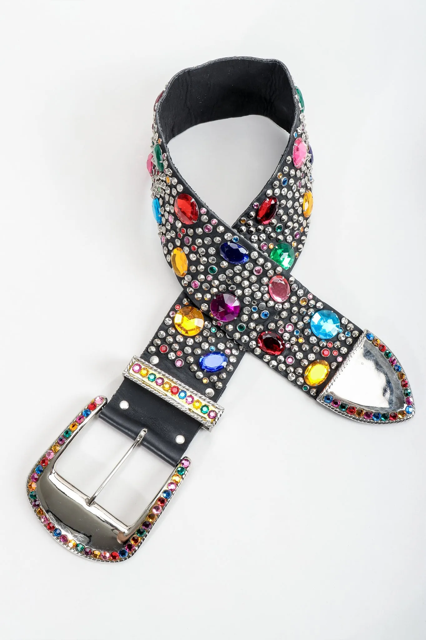 Rainbow Jewel Studded Belt