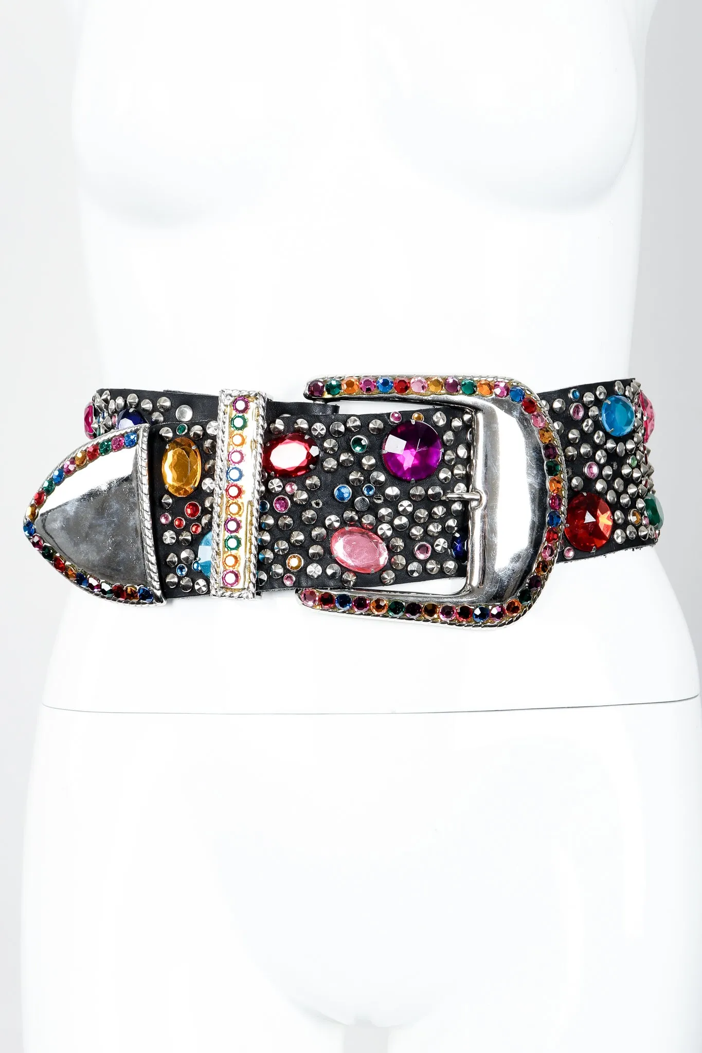 Rainbow Jewel Studded Belt