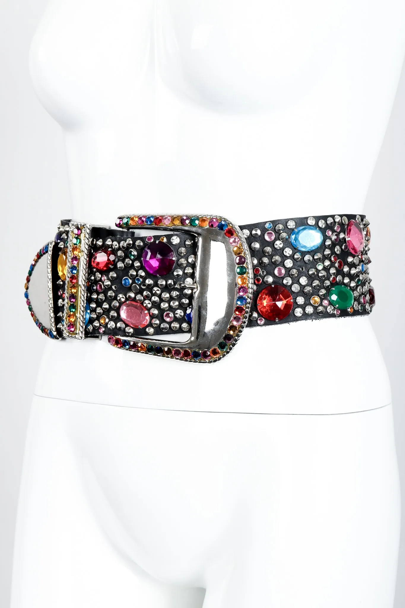 Rainbow Jewel Studded Belt