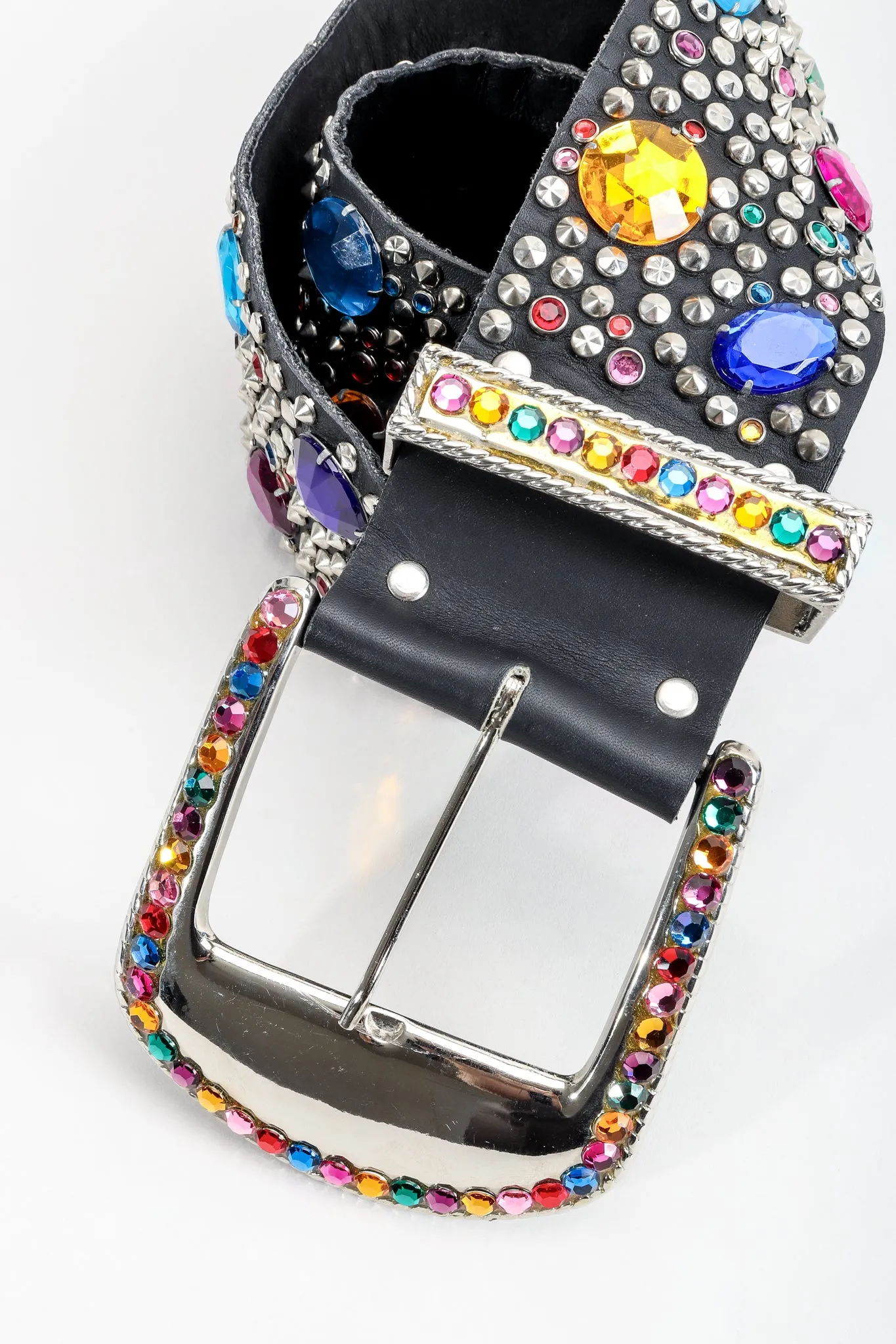 Rainbow Jewel Studded Belt